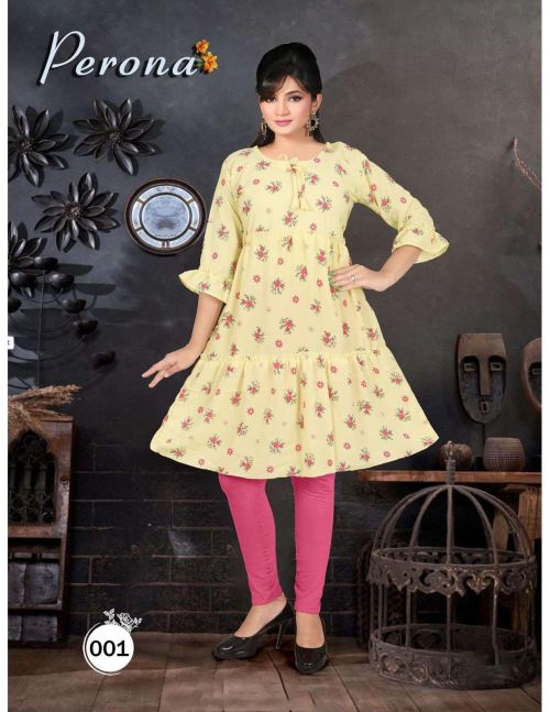 Moksha Perona Vol 1 Georgette Printed Kurtis Catalog
